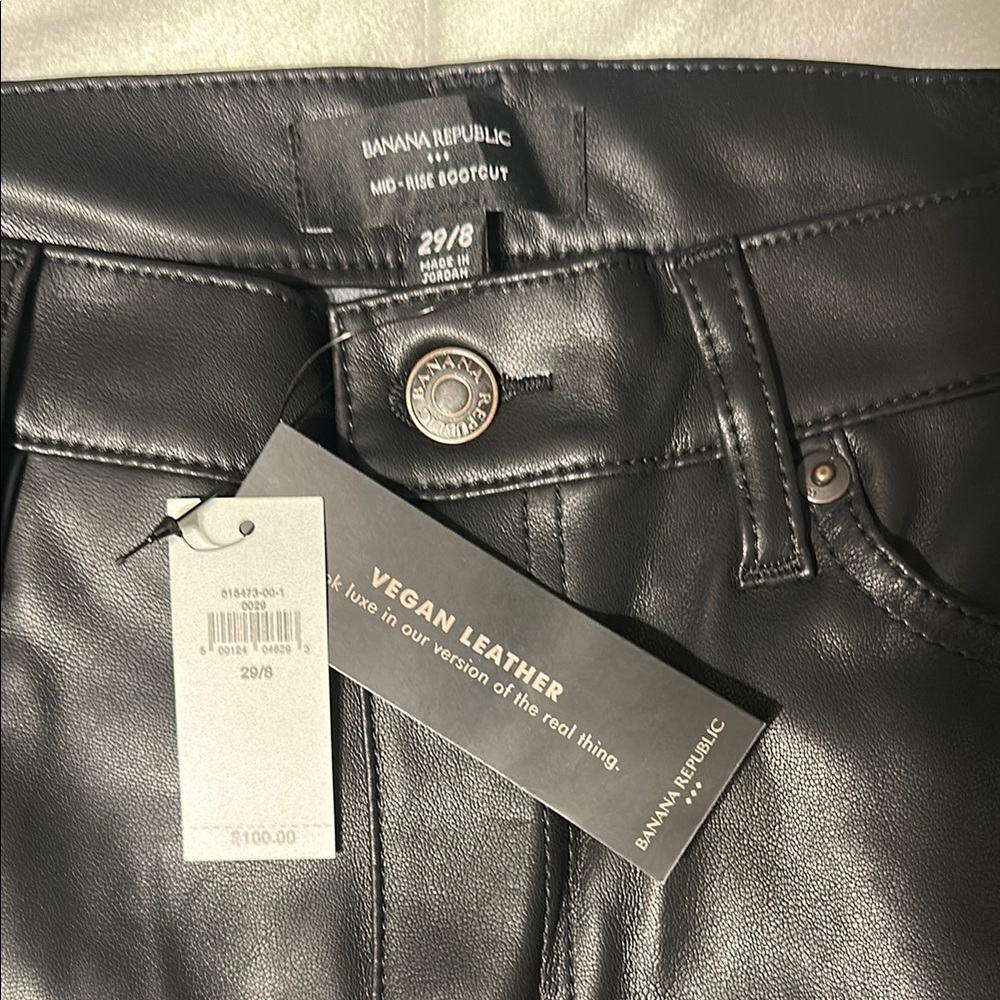 Banana Republic Black Vegan Leather Pants
